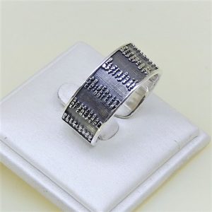 Anel em prata com 72 nomes de Deus