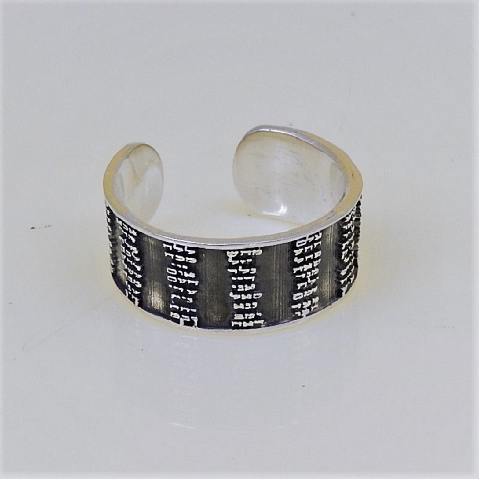 Anel em prata com 72 nomes de Deus - Imagem 2