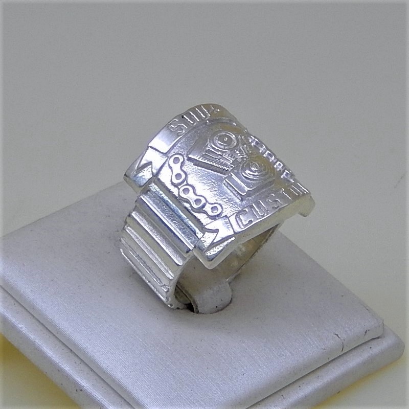 Anel SOU+CUSTOM em prata