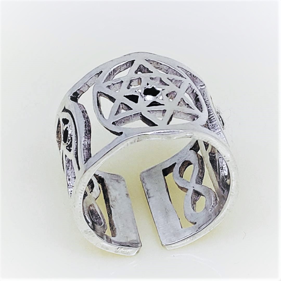 Anel micro e macro cosmo com pedras - Imagem 3