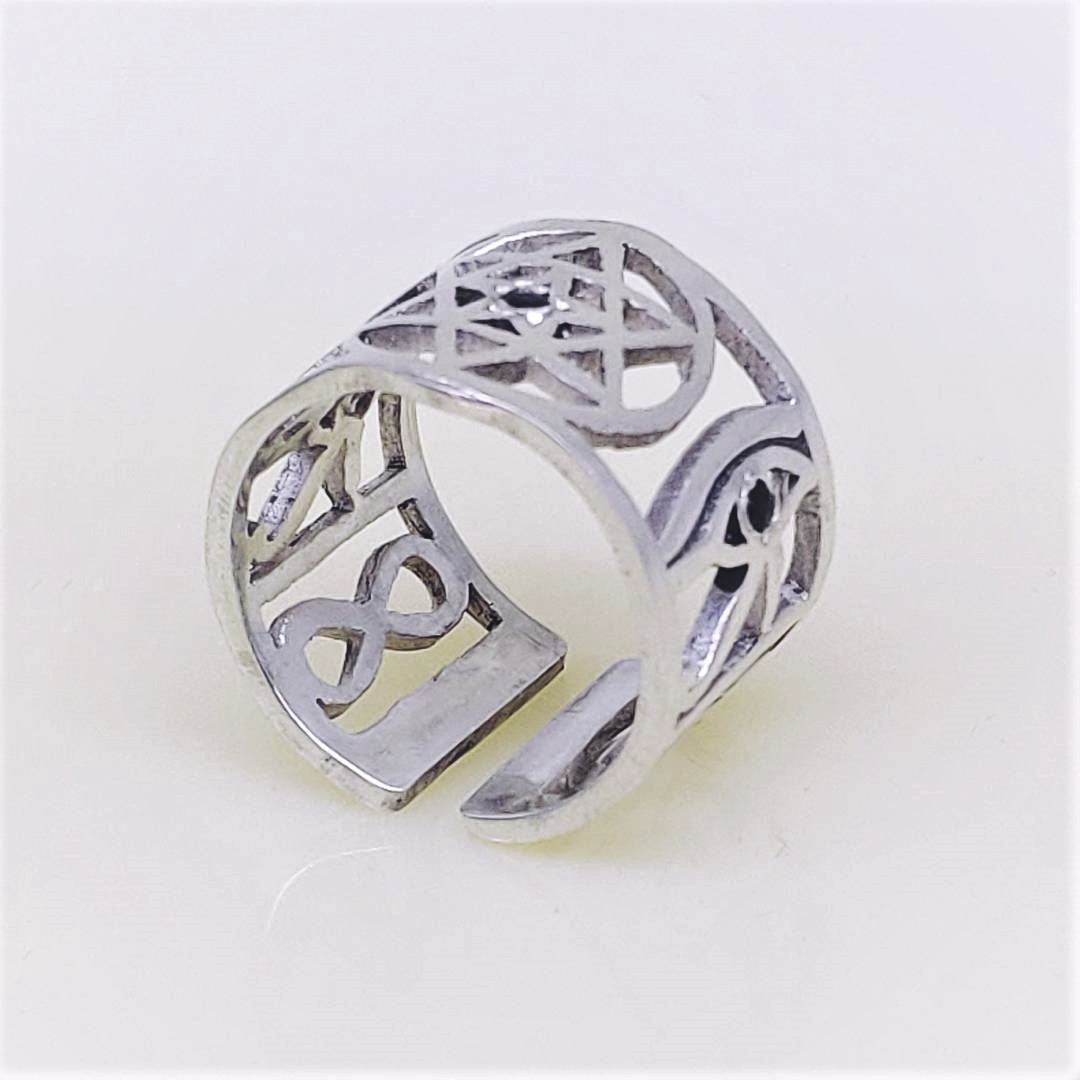 Anel micro e macro cosmo com pedras - Imagem 4