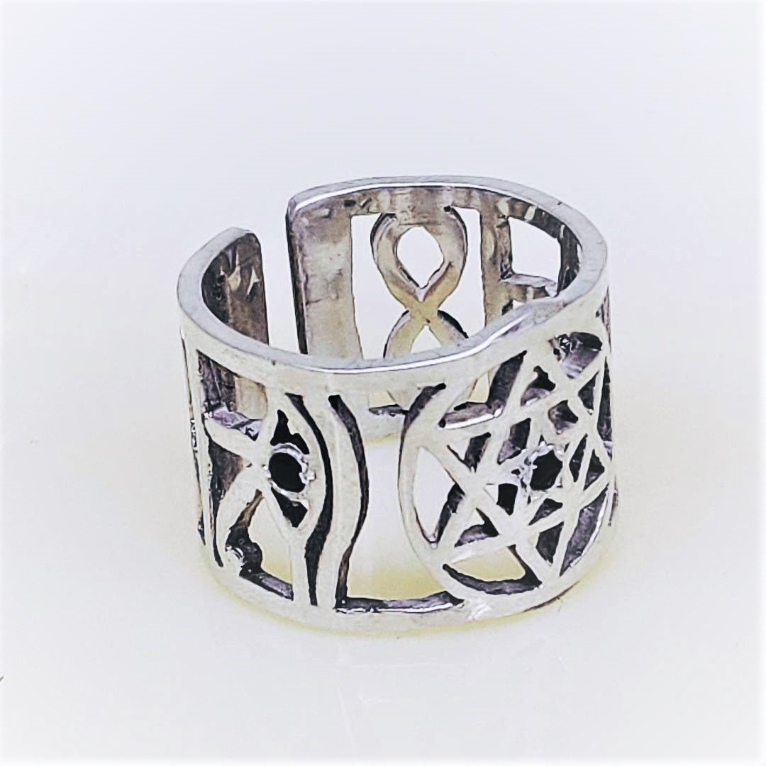 Anel micro e macro cosmo com pedras - Imagem 5