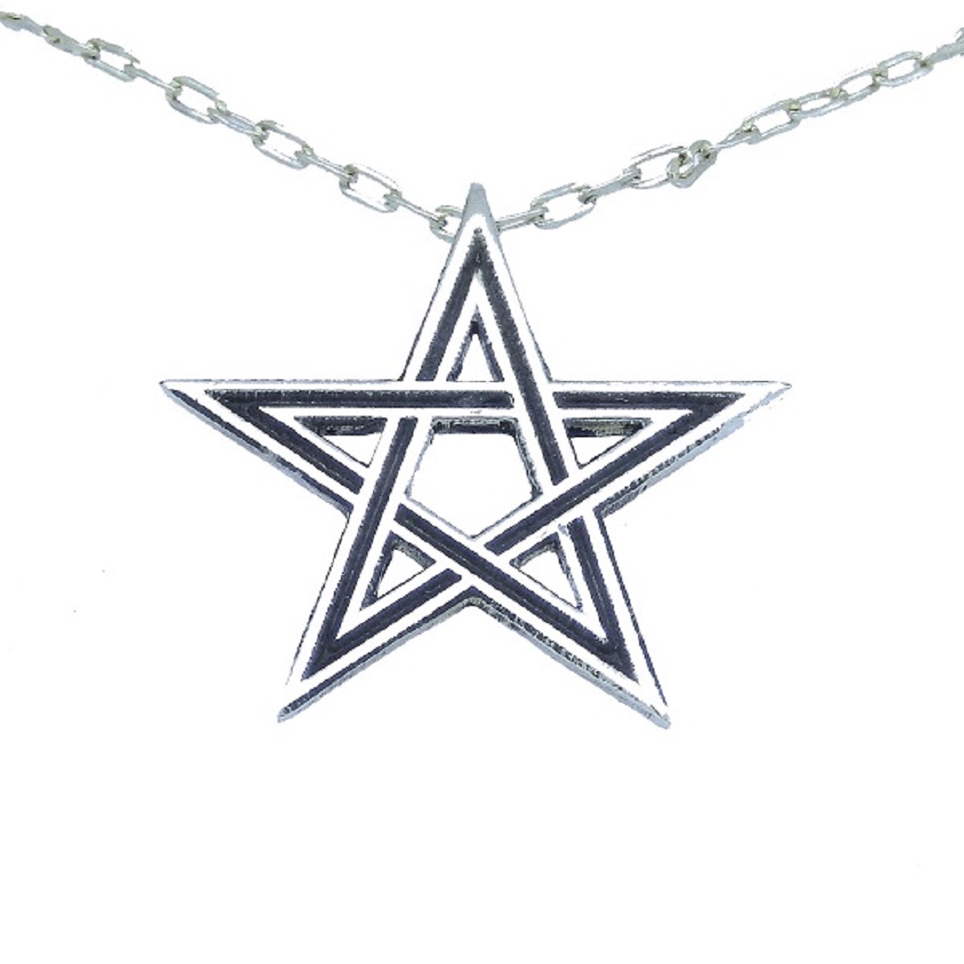 Pentagrama em estanho com argola oculta