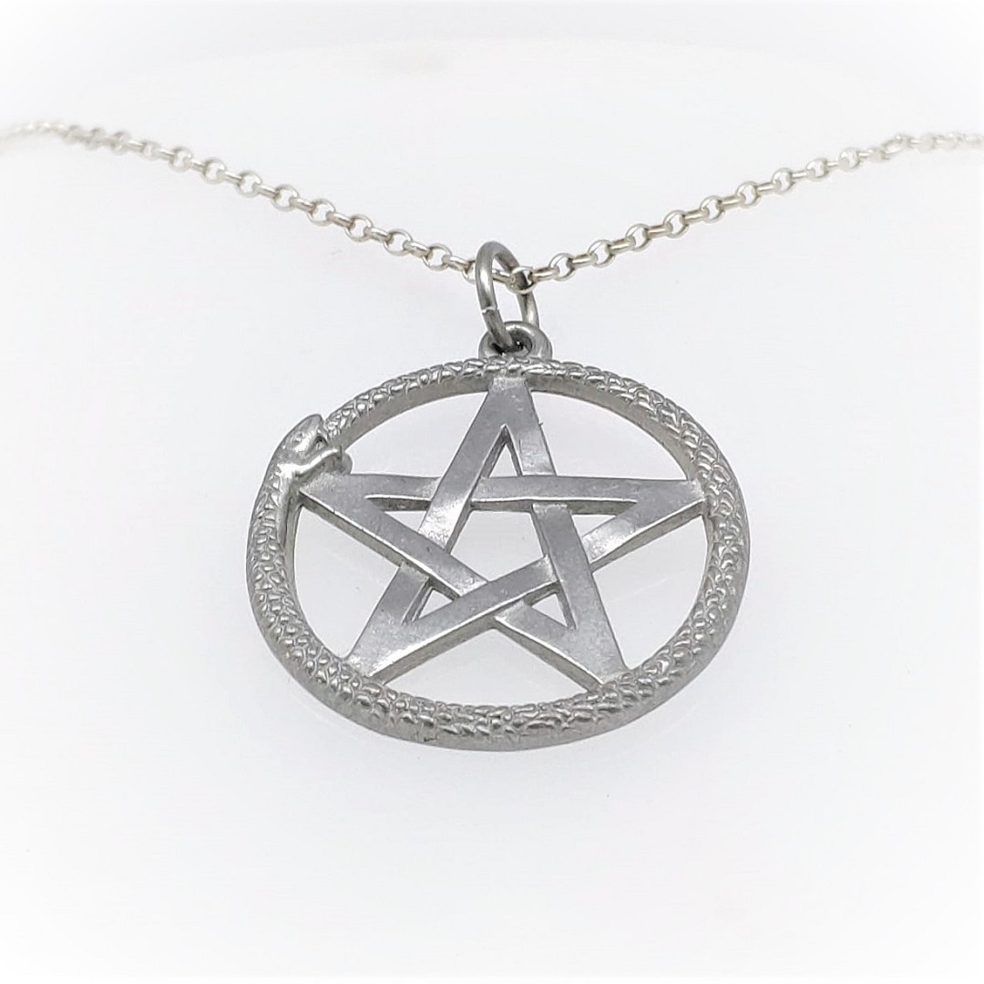 Pentagrama com Oroborus 35 mm em Estanho - Imagem 3