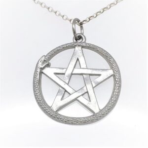 pentagrama Oroborus em estanho