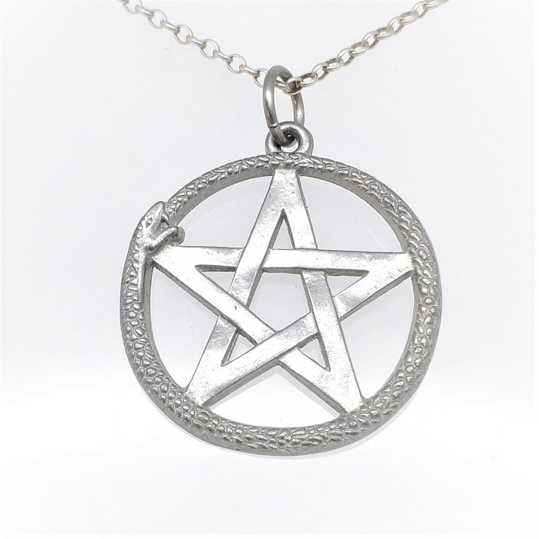 pentagrama Oroborus em estanho