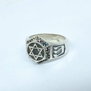 Anel 12 tribos em prata