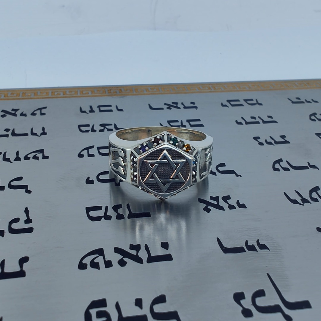 Anel 12 tribos em prata