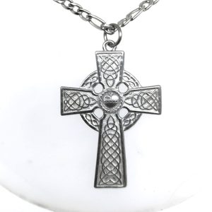 Cruz Templária Sagrado Coração em Estanho