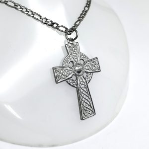 Cruz Templária Sagrado Coração em Estanho