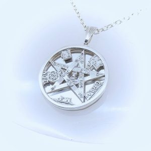 Tetragrammaton 3D com 35 mm em prata com espelho