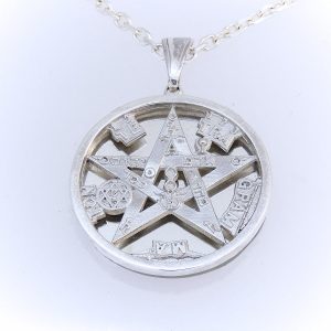 Tetragrammaton 3D com 35 mm em prata com espelho