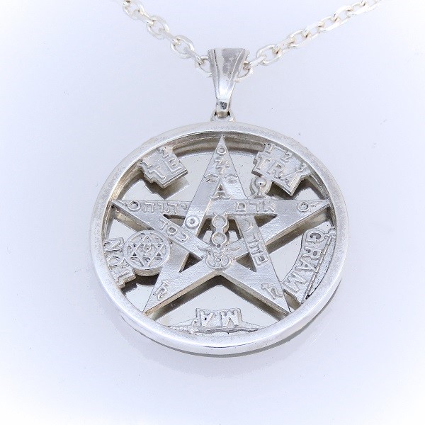 Tetragrammaton 3D com 35 mm em prata com espelho