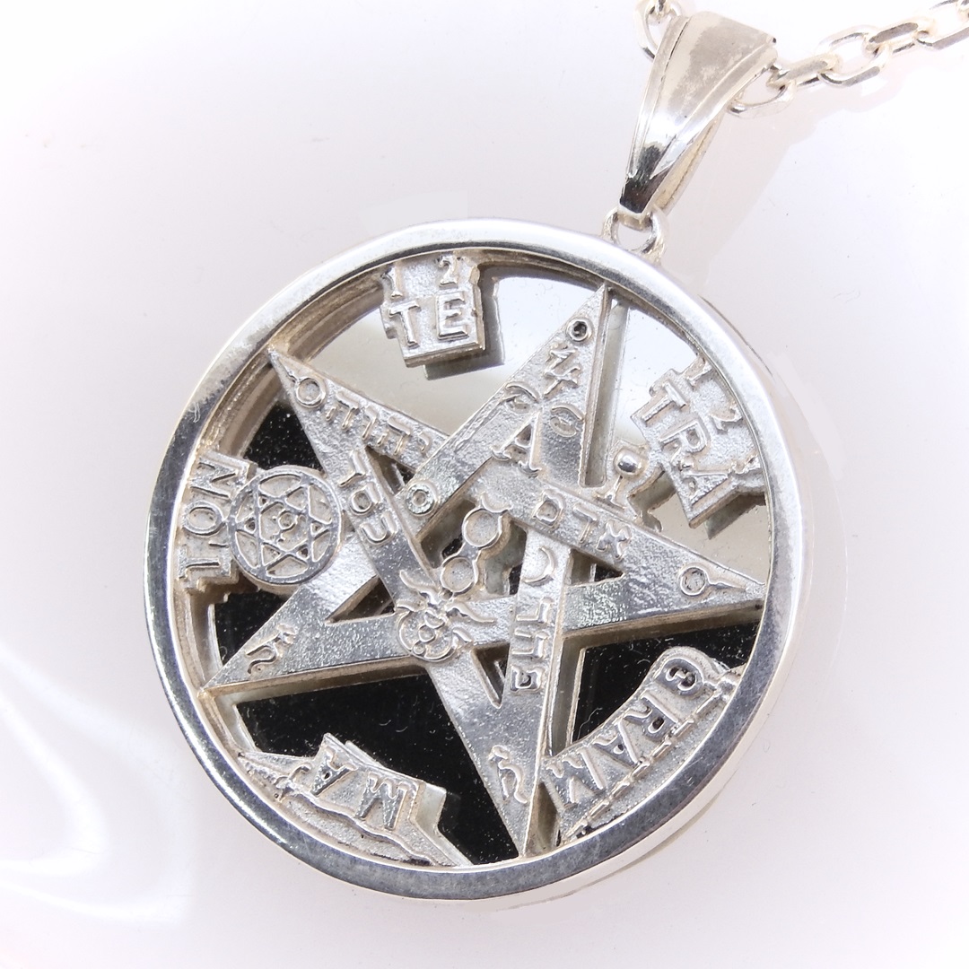 Tetragrammaton 3D com 35 mm em prata com espelho