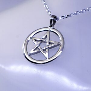 Pentagrama Dupla Face em Prata