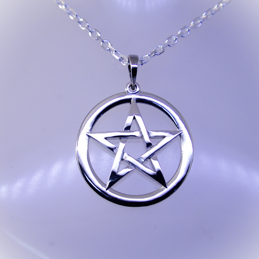 Pentagrama Dupla Face em Prata