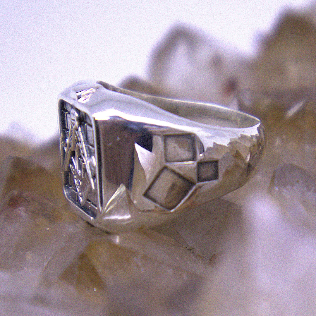 Anel Maçônico Quadrado Grande - Imagem 4